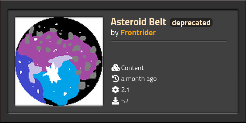 Asteroid Belt - Click to view on Factorio mod portal