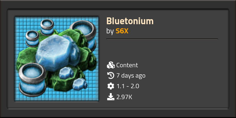 Bluetonium - Click to view on Factorio mod portal