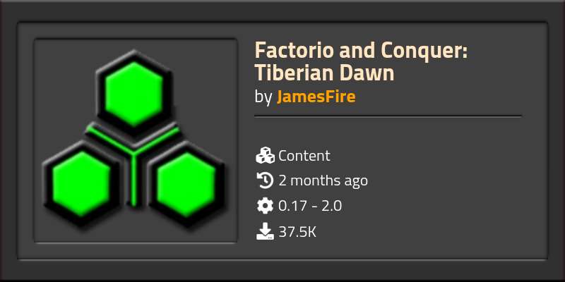 Factorio and Conquer: Tiberian Dawn - Click to view on Factorio mod portal