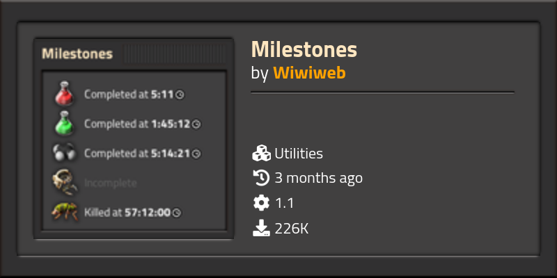 Mod] Milestones Expanded: Additional Milestones, and more