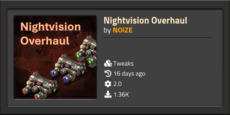 Nightvision Overhaul - Click to view on Factorio mod portal