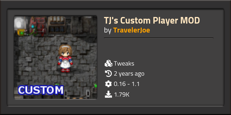 TJ's Custom Player MOD - Factorio Mods