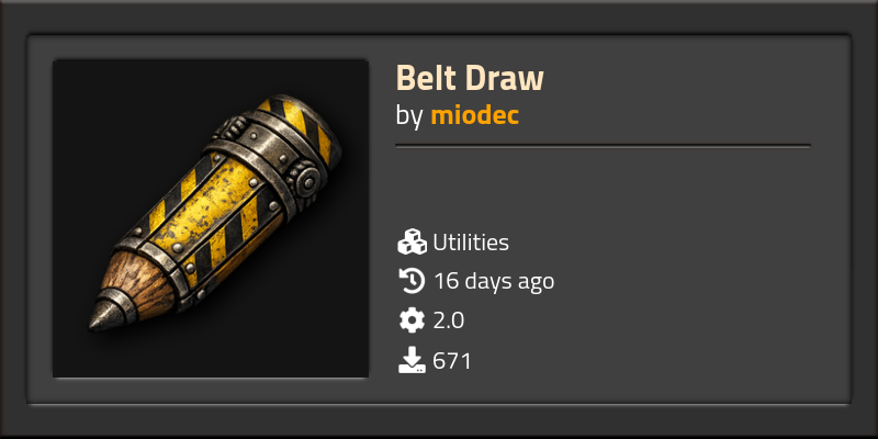 Belt Draw - Click to view on Factorio mod portal