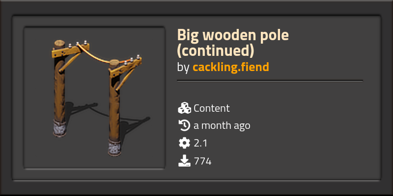 Big wooden pole (continued) - Click to view on Factorio mod portal