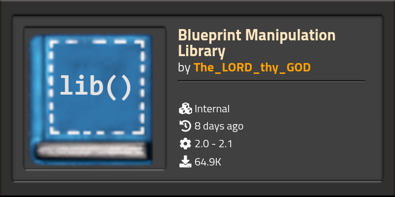 Blueprint Manipulation Library - Click to view on Factorio mod portal