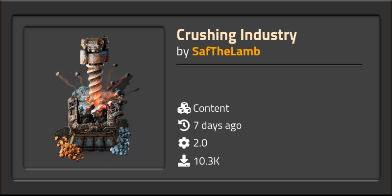 Crushing Industry - Click to view on Factorio mod portal