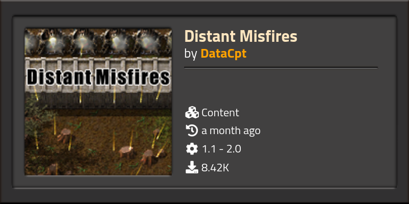 Distant Misfires - Click to view on Factorio mod portal