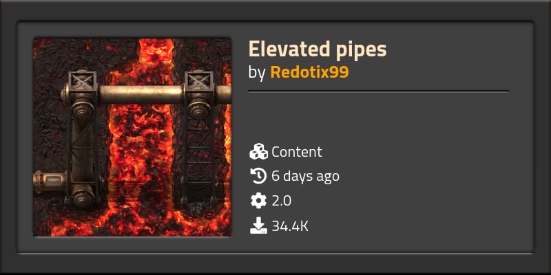 Elevated pipes - Click to view on Factorio mod portal