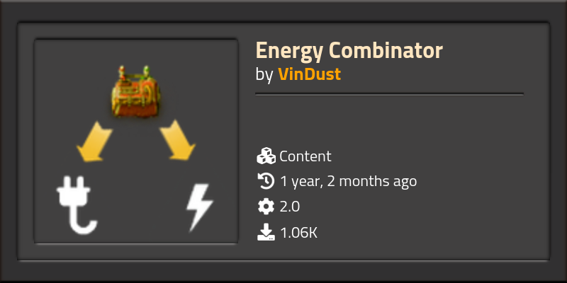 Energy Combinator - Click to view on Factorio mod portal