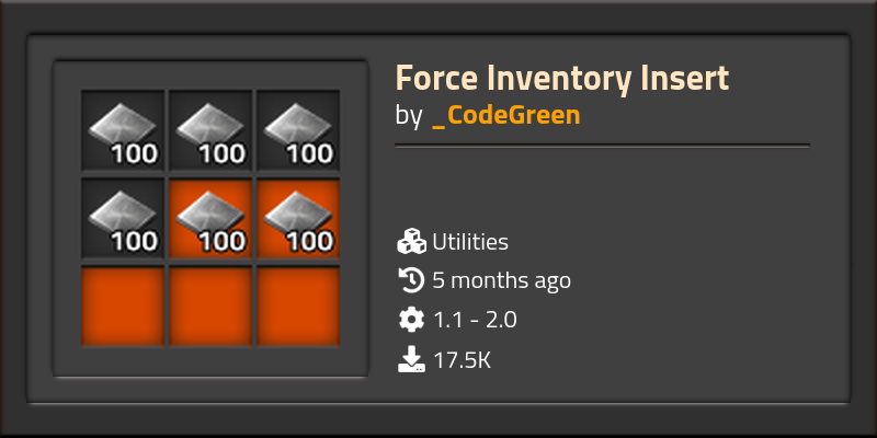 Force Inventory Insert - Click to view on Factorio mod portal