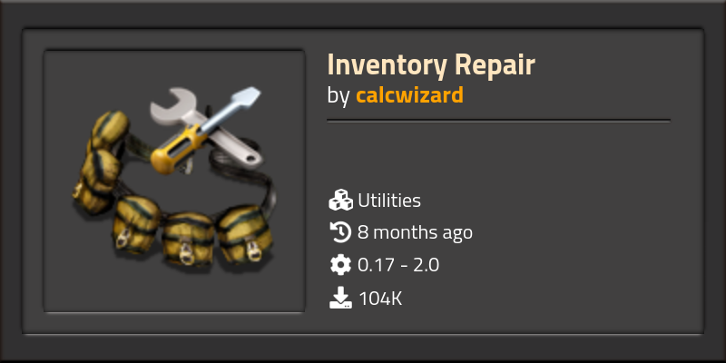 Inventory Repair - Click to view on Factorio mod portal