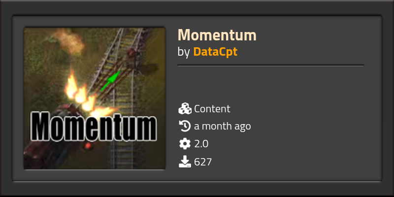 Momentum - Click to view on Factorio mod portal