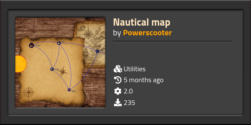 Nautical map - Click to view on Factorio mod portal