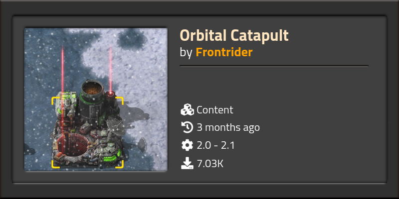 Orbital Catapult - Click to view on Factorio mod portal