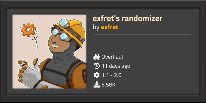 exfret's randomizer - Click to view on Factorio mod portal