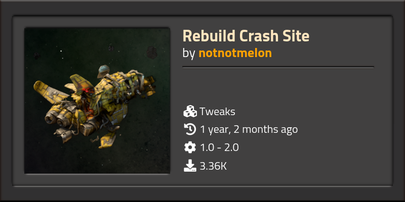 Rebuild Crash Site - Click to view on Factorio mod portal