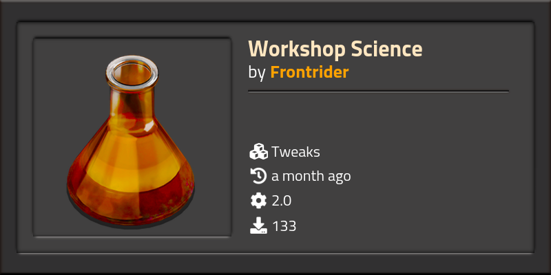 Workshop Science - Click to view on Factorio mod portal